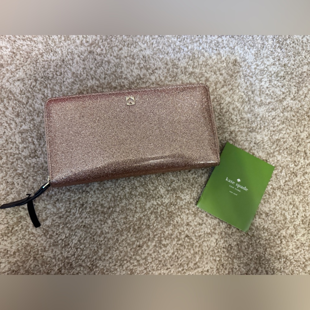 Kate Spade Rose Gold Glitter Wallet